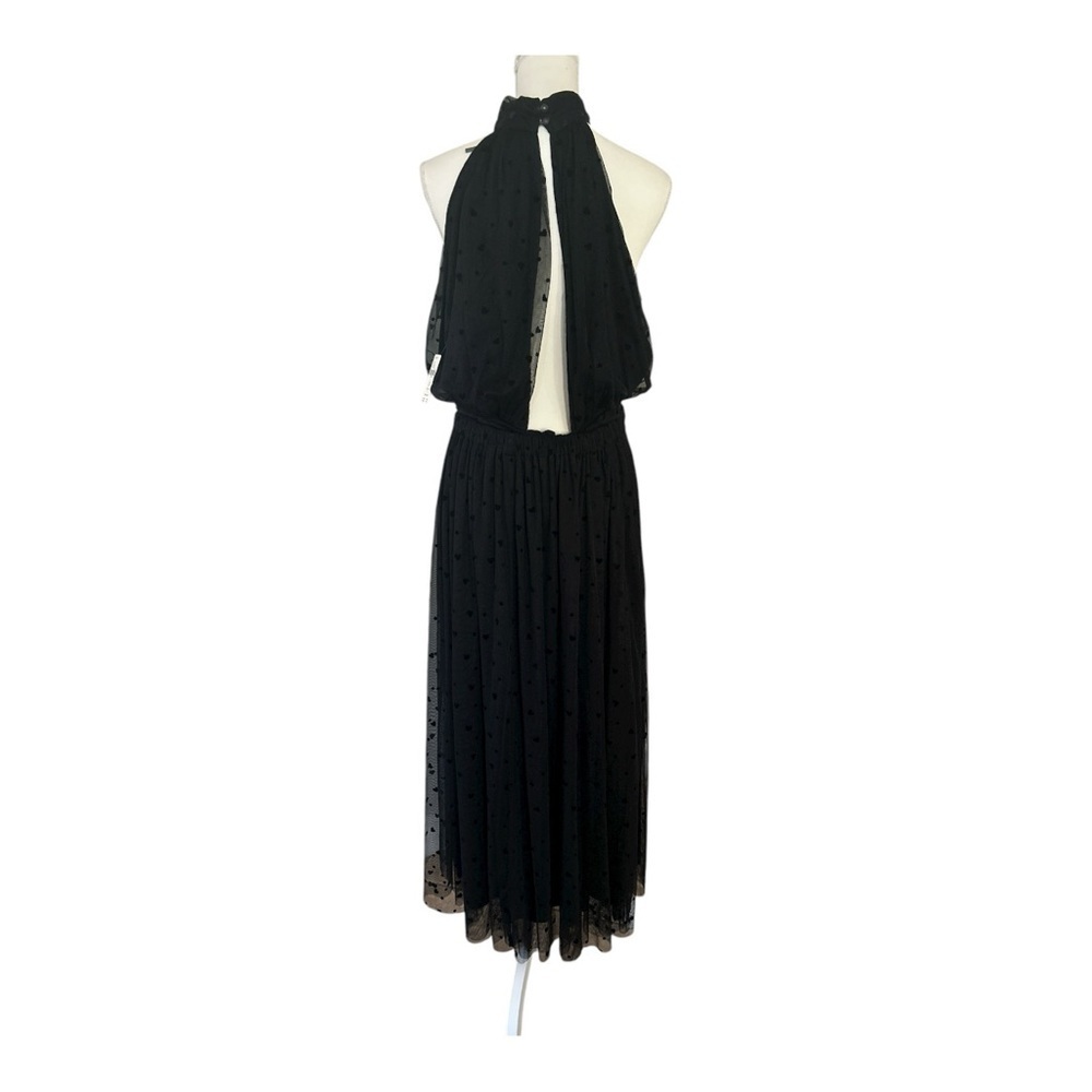 Anthropologie Black Mesh Heart Skirt Size LP New With Tags - Picture 2 of 9